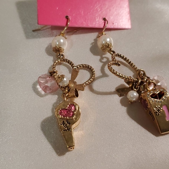Betsey Johnson Whistle Earrings - Picture 2 of 5